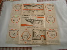 Prospectus prospektt vigneronne charrues tracteur Unerversalia traktor agricole