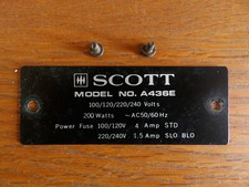 Plaque arrière ampli - , scott