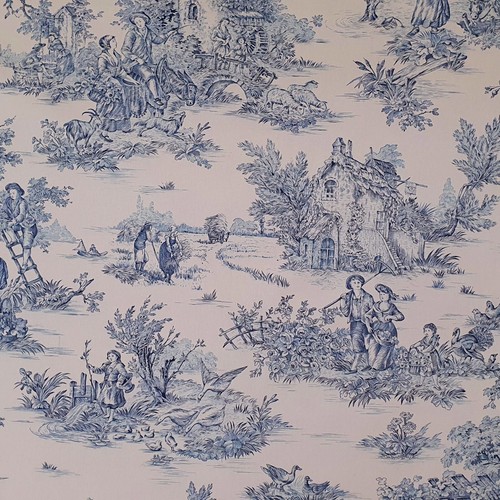 Toile jouy coton pastorale - jouy,