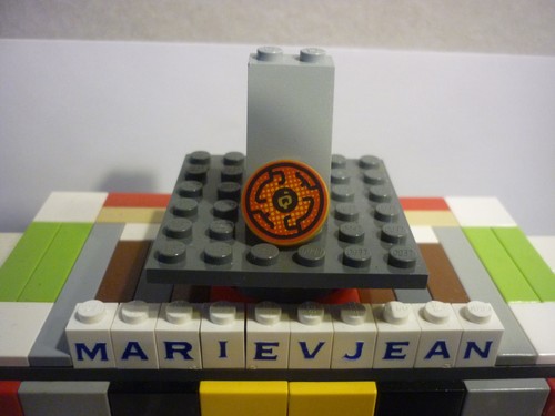 Lego pearl gold tile - tile, round