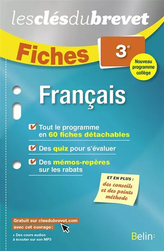 Fiches français 3ème les - fiches,