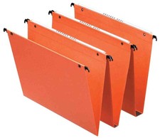[21631] Esselte Lot de 25 dossiers suspendus en kraft Orange pour tiroirs Dua...