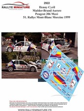 DECALS 1/43 REF 2922 Peugeot