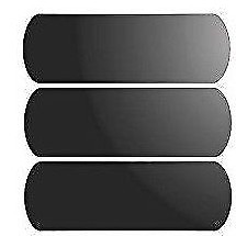 3 autocollant sticker casque moto  bande noir  refflechissant 