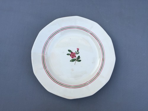 Ancien plat rond porcelaine - plat,