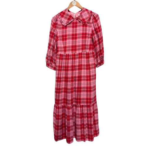 Robe joanie rose vichy midi - vichy,