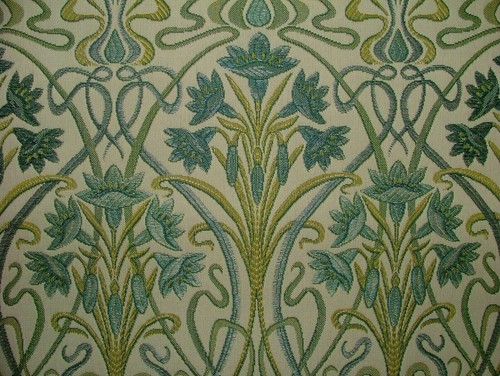Tissu jacquard art nouveau - jacquard,