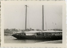 PHOTO ANCIENNE - VINTAGE SNAPSHOT - BATEAU GOELETTE VOILIER CANNES - BOAT