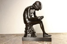 Ancien Bronze Spinario Tireur