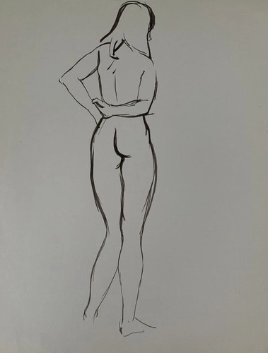 Très beau dessin - nu, féminin