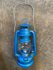 Lampe lanterne tempête à pétrole /bleue