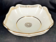 L.F. Porcelaine de Limoges  Saladier / Corbeille a fruits,  filets couleur or