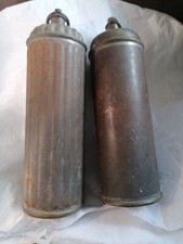 lot de 2 gourdes bouillottes en tôle bouchon en cuivre