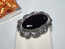 Vintage Oval Onyx and