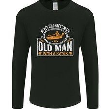Vieux Homme Avec Kayak Faisant Du Kayak Drôle Hommes T-Shirt