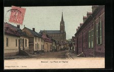 CPA Beauval, La Place et l´Eglise 
