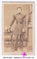 MILITAIRE JEUNE OFFICIER SAINT-CYR SECOND EMPIRE, CDV BOUSSETON à PARIS  -L117
