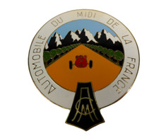 Plaque de calandre émaillée 75mm Badge Automobile Club du Midi de la France - 23
