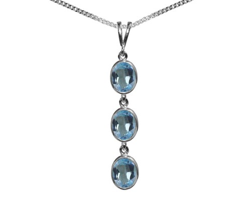 Argent sterling topaze bleu - topaze,