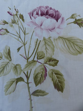 Coupon de tissu décor ROSES ancienne Pierre de Ronsard DECO COSY SHABBY CHIC
