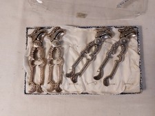 Série de 4 pinces à homard en métal argenté - Vintage