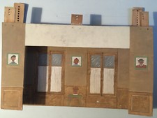 Très Belle Scène Theatre En 2 Panneaux Peint 1950 Intérieur Portrait Peinture