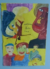 41/30cm Aquarelle De Collages