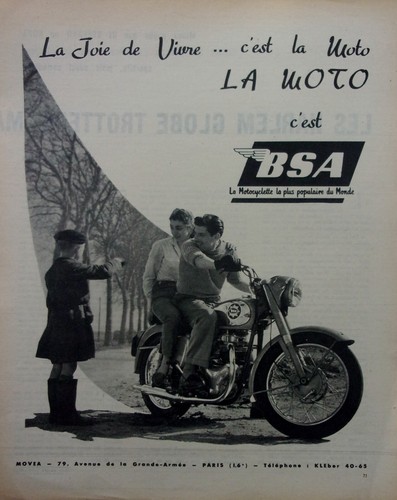 Publicité moto bsa - ,
