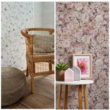 Auto-Adhésif Papier Peint 3D Fleurs / Rose - 8,40m Longueur X 0,53m Largeur