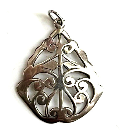 Pendentif argent gravé 925 - argent,