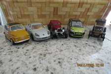 5 voitures état médiocre 1/43: NOREV,B-BURAGO,WELLY,DEL/HUILOR voir descriptif