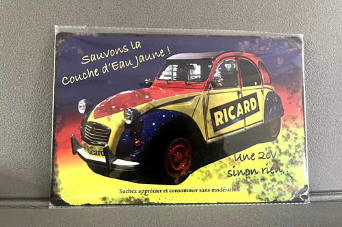 Plaque métal alu - métal, voiture