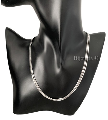 Collier triple rangs chaînes - rangs,