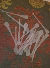 LOT 20 LONGUE PAMPILLES GOUTTE D'EAU ANCIENNE LUSTRE ACCESSOIRE LUMINAIRE OPAQUE