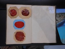 rare album 19ème,velours taupe,35sceaux états allemands et 150 bagues de cigares