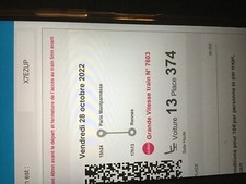 billet de train Paris Rennes le 28/10/22