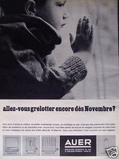 PUBLICITÉ 1964 AUER CHAUDIÈRE AU SOL RADIATEUR TUBULAIRE - ADVERTISING