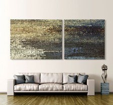 Toile D'Art Moderne Noir Gris