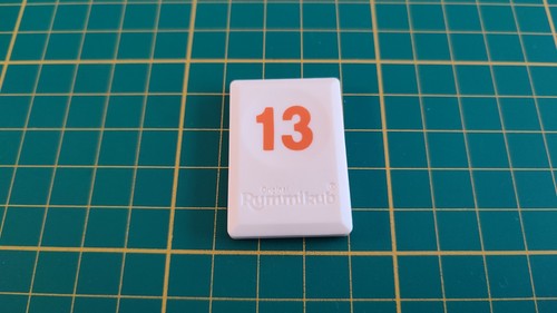 Tuile chiffre treize orange - chiffre,