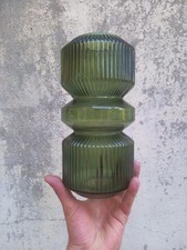 Vase Verre Vert Design 80's