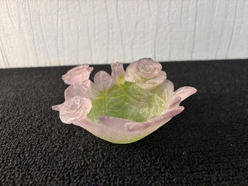 Coupelle rose cristal daum - rose,