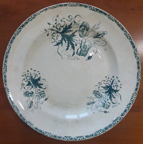 Plat rond faïence - terre, de