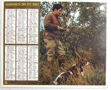 Almanach des P.T.T. 1980 Couverture Chasse L'affût & Chien avec faisan