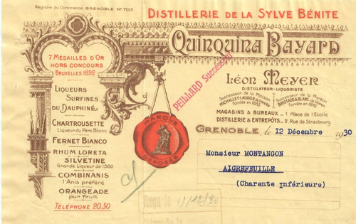 Lettre 1930 grenoble - 1930,