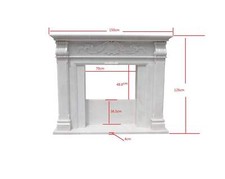 Cheminée en marbre blanc de