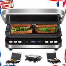 Grill Électrique 2000W 6en1 Barbecue 180° Presse à Panini Antiadhésif Écran LCD