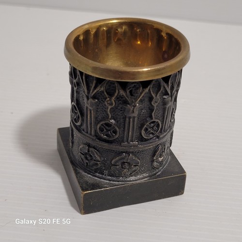 Pot pyrogéne bronze - pyrogéne, cendrier