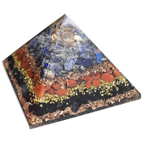 Pyramide jaspe rouge - de,