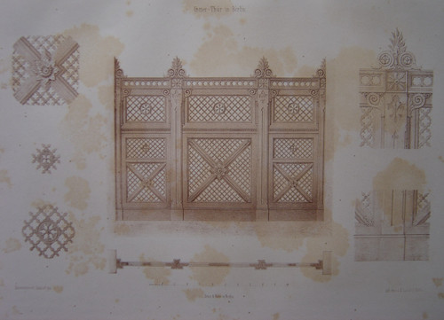 Lithographie grille fer - lithographie, en