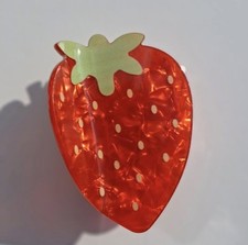 Pince A Cheveux Fraise Rouge